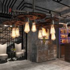 Industrial Steampunk Chandelier Pipe Pendant Lighting Fixture Gear Mulit Lamp