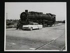 Locomotive Engine 389 Car Camparison Photograph 8x10 Vtg 1950s Railroad Railway