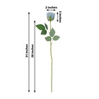 Dusty Blue 24 Artificial 31  Long Stem Silk Rose Flowers Party Event Decorations