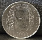 Brilliant Uncirculated San Marino 1985 R 1000 Lire Silver Coin Bach Tercentenary