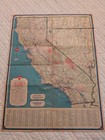 1930 Continental Oil Conoco California Nevada Road Map Gas Station Map