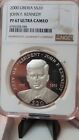 Ngc Pf67 Ultra Cameo Liberia 2000 John F  Kennedy  999 Silver  20 Proof