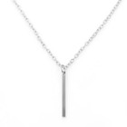 Women Gorgeous 925 Sterling Silver Rod Drop Long Fashion Pendant Charm Necklace
