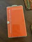Bates List Finder Address Book Orange Metal Vintage Model G  Works Fine