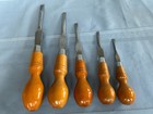 Vintage Sheffield Made Cabinet Screwdriver Set 5 Wood Handle No 37031