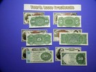 Reproduction Fractional Currency Set 4th Issue 6 Notes Paper Money Copy
