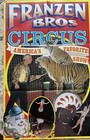 Vtg Circus Poster Franzen Bros Circus 34x22 