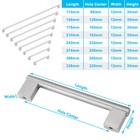 Brushed Nickel Modern Kitchen Cabinet Handles Pulls Hardware Stainless Steel