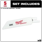 Milwaukee 49-00-5414 M12 Hackzall Reciprocating Saw Blade 4  Pvc  5-pack
