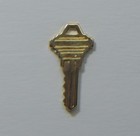 Vintage Key Gold Tone Lapel Pin