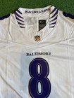 Nike Baltimore Ravens Lamar Jackson  8 Nfl Jersey L White Purple Black