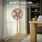 16 Inch Oscillating Stand Fan  3 Speed  Adjustable Height  Brushed Copper
