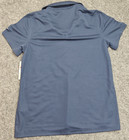 Nike Golf Womens Polo Large Navy Blue Casual Preppy Outdoor Stretch Dri Fit