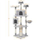 79  Cat Tree Bed Furniture Scratching Tower Post Condo Play Pet House Light Gray