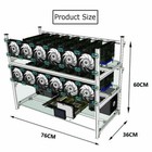 14gpu Open Air Miner Mining Rig Frame Computer Case Stackable Rack no Fan 