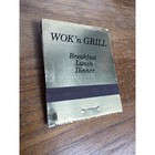 Twin Falls Idaho Wok n Grill Restaurant Matchbook Unused Vintage Blue Lakes Id