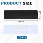 100 Pcs Blank Name Tags With Pins  1 X 3 Inch Abs Reusable Badges  Black