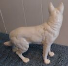 Vintage White Ceramic German Shepard Figurine