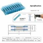 100pcs Awg 14-16 Gauge Blue Heat Shrink Butt Wire Connectors Crimp Terminals Us