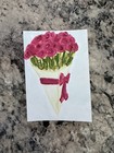 Aceo Original Mixed Media Painting Art Card Dozens Of Roses