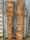 Q143 Live Edge Spalted Maple Burl Birdseye Curly Diy Epoxy  Rivertable 59x28x1 5