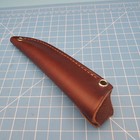 Fixed Blade Knife Sheath Brown Leather Belt Pouch Case 7 x5 5  Made In Usa