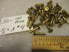 50--vintage Solid Brass Wood Screws With Flat Slot Heads  1 2  Long X  4 9 64 