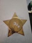 Vtg Brass Star 3 Wick Candle Holder 