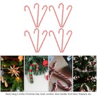 12 Pcs Christmas Tree Pendant Xmas Party Favors Man Plastic Candy Canes