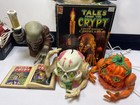 Vintage 1996 Tales From The Crypt Candelabra Crypt Keeper W  Box  Halloween Lot