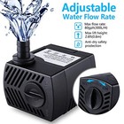 Submersible Water Pump Pond Aquarium Hydroponics Fountain 80 Gph 7 2 Ft Cord