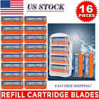 New 16pcs For Gillette Fusion 5-layer Men s Razor Blade Refills Orange