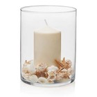 Libbey Clear Glass 8  Wide Cylinder Floral Vase