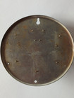 Antique Vintage Wall Mount Metal Match Holder Round With Side Strikers
