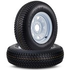 Set Of 4 St205 75d14 205 75 14 Trailer Tires   Wheels 14  Rims 5 Lug On 4 5  6pr