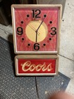 Vintage 1986 Adolf Coors Co Beer Wall Clock light Works Breweriana Pull String