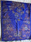 Mexican Shawl scarf Rose Pattern With Gold Threading  66 Inches Long 