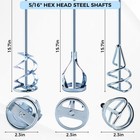 Paint Mixer Set For Drill  Epoxy Resin Mud Cement Paint Stirrer For 1-5 Gallo   