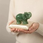 Green Elephant Ornament Elephant Statue Jade Stone Handcraft Natural Jade S   