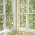 Rainbow Suncatcher Floral Window Film  Privacy Iridescent Static Cling Double 