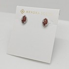 New Kendra Scott Silver Plated Football Stud Earrings