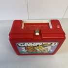 Vintage 1978 Garfield And Odie Red Plastic Thermos Brand Lunch Box With Thermos