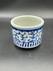 Chinese Porcelain Blue   White Brush Pot Cachepot Planter Flower Pot 19th C 