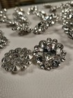  Rhinestone Buttons Crystal 1 lot Of 54 Pcs  New  