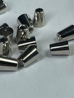 40pcs 5mm Metal Bell Stopper Conical Cord Ends Lock Fastener Stopper  Silver