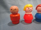 Vtg Fisher Price Little People Figures Lot Of 6 Wood Plastic Original T