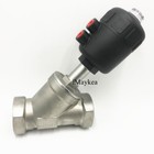 3  Bsp Dn80 Single Acting Angle Seat Valve Stainless Steel Air Actuated Nc