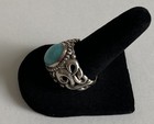 Carolyn Pollack Relios Sterling Silver 925 Ring Size 9 Turquoise 10 59g