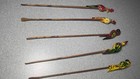 Vtg Set 5 Barware Philippines Wood Bird Luau Tiki Party Stirrers Swizzle Sticks