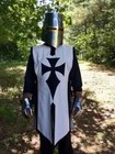 Knight Templar Crusader Helmet   Medieval Steel Armor   Larp Cosplay Gift